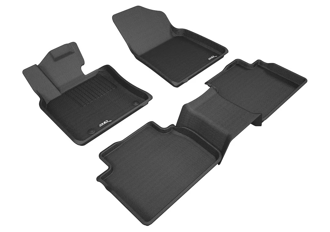 L1TY23701509 – 3D MATS/U-AC Floor Liner, Black Custom Fit Raised Edge Thermoplastic Rubber Of Carbon Fiber Texture 5 ...